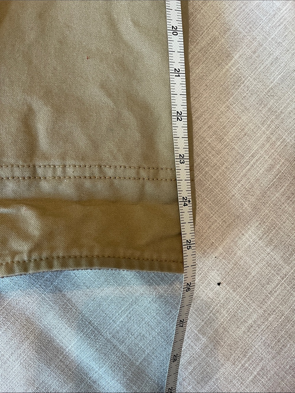 L.L. Bean Women's Tan Canvas Utility Jacket with Brown Corduroy Collar - Picture 12 of 13
